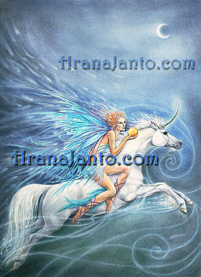 The Goddess Hel, riding her dark horse Helheston